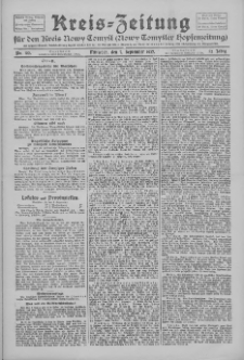Kreis-Zeitung für d. Kreis Nowy-Tomysl: zugl. Nowy-Tomysler Hopfenzeitung 1927.09.07 Jg.52 Nr102