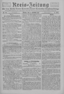 Kreis-Zeitung f&uuml;r d. Kreis Nowy-Tomysl: zugl. Nowy-Tomysler Hopfenzeitung 1927.09.12 Jg.52 Nr104