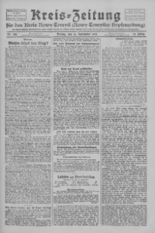 Kreis-Zeitung f&uuml;r d. Kreis Nowy-Tomysl: zugl. Nowy-Tomysler Hopfenzeitung 1927.09.23 Jg.52 Nr109