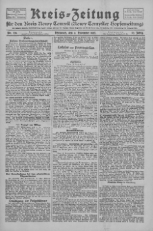 Kreis-Zeitung f&uuml;r d. Kreis Nowy-Tomysl: zugl. Nowy-Tomysler Hopfenzeitung 1927.11.09 Jg.52 Nr128