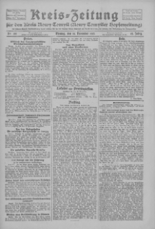 Kreis-Zeitung f&uuml;r d. Kreis Nowy-Tomysl: zugl. Nowy-Tomysler Hopfenzeitung 1927.11.14 Jg.52 Nr130