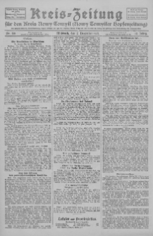Kreis-Zeitung f&uuml;r d. Kreis Nowy-Tomysl: zugl. Nowy-Tomysler Hopfenzeitung 1927.12.07 Jg.52 Nr139