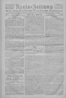 Kreis-Zeitung f&uuml;r d. Kreis Nowy-Tomysl: zugl. Nowy-Tomysler Hopfenzeitung 1928.01.20 Jg.53 Nr9