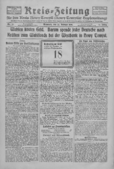 Kreis-Zeitung f&uuml;r d. Kreis Nowy-Tomysl: zugl. Nowy-Tomysler Hopfenzeitung 1928.02.22 Jg.53 Nr23