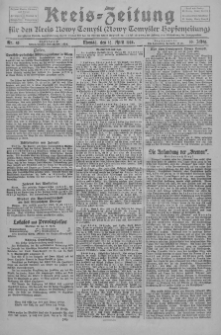 Kreis-Zeitung f&uuml;r d. Kreis Nowy-Tomysl: zugl. Nowy-Tomysler Hopfenzeitung 1928.04.16 Jg.53 Nr45