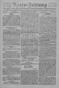 Kreis-Zeitung f&uuml;r d. Kreis Nowy-Tomysl: zugl. Nowy-Tomysler Hopfenzeitung 1928.06.04 Jg.53 Nr65