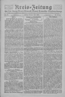 Kreis-Zeitung f&uuml;r d. Kreis Nowy-Tomysl: zugl. Nowy-Tomysler Hopfenzeitung 1928.06.15 Jg.53 Nr70