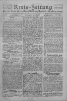 Kreis-Zeitung f&uuml;r d. Kreis Nowy-Tomysl: zugl. Nowy-Tomysler Hopfenzeitung 1928.07.02 Jg.53 Nr77