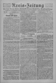 Kreis-Zeitung f&uuml;r d. Kreis Nowy-Tomysl: zugl. Nowy-Tomysler Hopfenzeitung 1928.08.01 Jg.53 Nr90