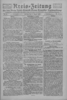 Kreis-Zeitung f&uuml;r d. Kreis Nowy-Tomysl: zugl. Nowy-Tomysler Hopfenzeitung 1928.08.03 Jg.53 Nr91