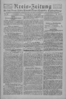 Kreis-Zeitung f&uuml;r d. Kreis Nowy-Tomysl: zugl. Nowy-Tomysler Hopfenzeitung 1928.08.06 Jg.53 Nr92