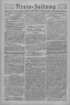 Kreis-Zeitung f&uuml;r d. Kreis Nowy-Tomysl: zugl. Nowy-Tomysler Hopfenzeitung 1928.09.14 Jg.53 Nr108