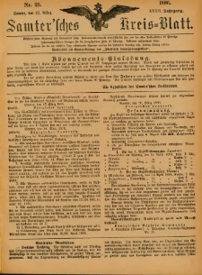 Samtersches Kreis-Blatt = Dziennik Powiatu Szamotulskiego 1886.03.27 Jg.32 Nr25