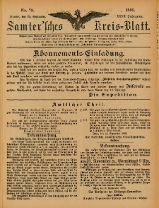 Samtersches Kreis-Blatt = Dziennik Powiatu Szamotulskiego 1886.09.29 Jg.32 Nr78