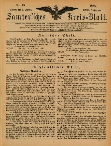 Samtersches Kreis-Blatt = Dziennik Powiatu Szamotulskiego 1886.10.02 Jg.32 Nr79