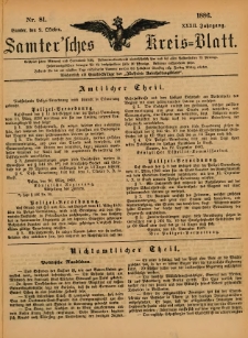 Samtersches Kreis-Blatt = Dziennik Powiatu Szamotulskiego 1886.10.09 Jg.32 Nr81