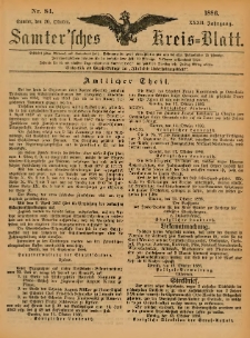 Samtersches Kreis-Blatt = Dziennik Powiatu Szamotulskiego 1886.10.20 Jg.32 Nr84