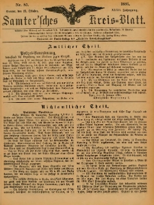 Samtersches Kreis-Blatt = Dziennik Powiatu Szamotulskiego 1886.10.23 Jg.32 Nr85
