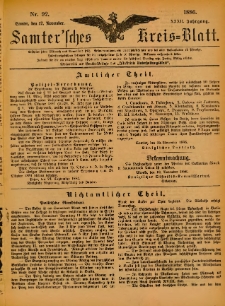 Samtersches Kreis-Blatt = Dziennik Powiatu Szamotulskiego 1886.11.17 Jg.32 Nr92