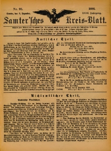 Samtersches Kreis-Blatt = Dziennik Powiatu Szamotulskiego 1886.12.08 Jg.32 Nr98