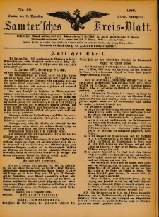 Samtersches Kreis-Blatt = Dziennik Powiatu Szamotulskiego 1886.12.11 Jg.32 Nr99