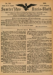Samtersches Kreis-Blatt = Dziennik Powiatu Szamotulskiego 1886.12.25 Jg.32 Nr103