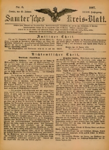Samtersches Kreis-Blatt = Dziennik Powiatu Szamotulskiego 1887.01.19 Jg.33 Nr6