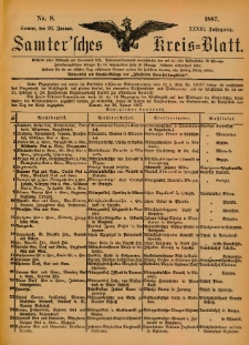 Samtersches Kreis-Blatt = Dziennik Powiatu Szamotulskiego 1887.01.26 Jg.33 Nr8