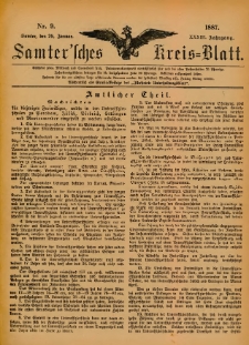 Samtersches Kreis-Blatt = Dziennik Powiatu Szamotulskiego 1887.01.29 Jg.33 Nr9
