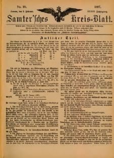 Samtersches Kreis-Blatt = Dziennik Powiatu Szamotulskiego 1887.02.02 Jg.33 Nr10