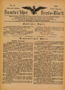 Samtersches Kreis-Blatt = Dziennik Powiatu Szamotulskiego 1887.02.05 Jg.33 Nr11