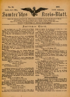 Samtersches Kreis-Blatt = Dziennik Powiatu Szamotulskiego 1887.03.05 Jg.33 Nr19