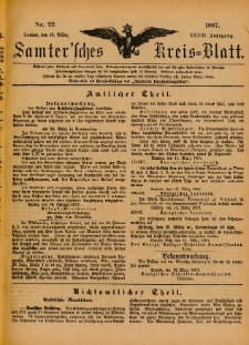Samtersches Kreis-Blatt = Dziennik Powiatu Szamotulskiego 1887.03.16 Jg.33 Nr22