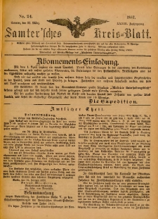 Samtersches Kreis-Blatt = Dziennik Powiatu Szamotulskiego 1887.03.23 Jg.33 Nr24