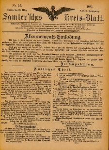 Samtersches Kreis-Blatt = Dziennik Powiatu Szamotulskiego 1887.03.26 Jg.33 Nr25