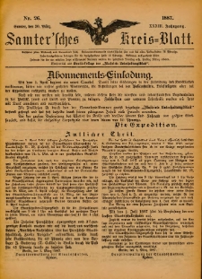Samtersches Kreis-Blatt = Dziennik Powiatu Szamotulskiego 1887.03.30 Jg.33 Nr26
