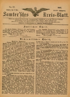 Samtersches Kreis-Blatt = Dziennik Powiatu Szamotulskiego 1887.05.07 Jg.33 Nr37