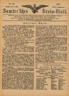 Samtersches Kreis-Blatt = Dziennik Powiatu Szamotulskiego 1887.05.24 Jg.33 Nr42