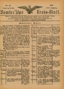 Samtersches Kreis-Blatt = Dziennik Powiatu Szamotulskiego 1887.05.28 Jg.33 Nr43