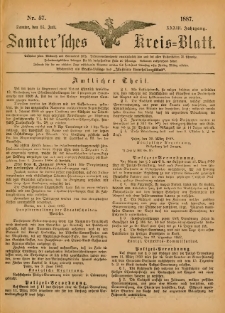 Samtersches Kreis-Blatt = Dziennik Powiatu Szamotulskiego 1887.07.16 Jg.33 Nr57
