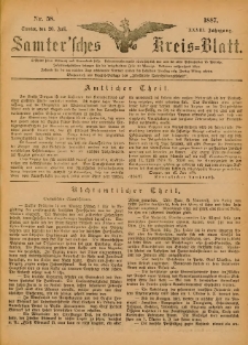 Samtersches Kreis-Blatt = Dziennik Powiatu Szamotulskiego 1887.07.20 Jg.33 Nr58