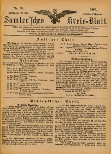 Samtersches Kreis-Blatt = Dziennik Powiatu Szamotulskiego 1887.07.23 Jg.33 Nr59