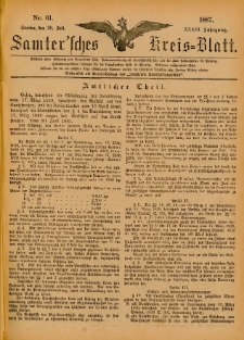 Samtersches Kreis-Blatt = Dziennik Powiatu Szamotulskiego 1887.07.30 Jg.33 Nr61