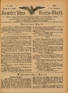 Samtersches Kreis-Blatt = Dziennik Powiatu Szamotulskiego 1887.10.05 Jg.33 Nr80