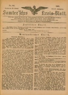 Samtersches Kreis-Blatt = Dziennik Powiatu Szamotulskiego 1887.10.19 Jg.33 Nr84