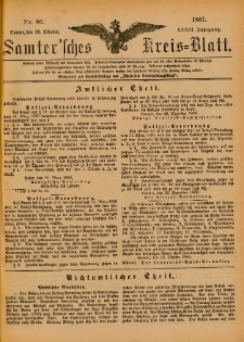 Samtersches Kreis-Blatt = Dziennik Powiatu Szamotulskiego 1887.10.26 Jg.33 Nr86