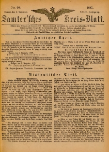 Samtersches Kreis-Blatt = Dziennik Powiatu Szamotulskiego 1887.11.09 Jg.33 Nr90
