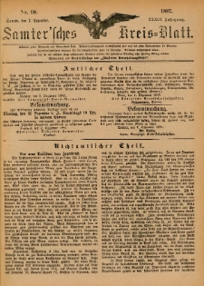 Samtersches Kreis-Blatt = Dziennik Powiatu Szamotulskiego 1887.12.07 Jg.33 Nr98