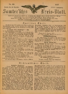 Samtersches Kreis-Blatt = Dziennik Powiatu Szamotulskiego 1887.12.10 Jg.33 Nr99