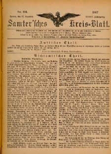 Samtersches Kreis-Blatt = Dziennik Powiatu Szamotulskiego 1887.12.17 Jg.33 Nr101